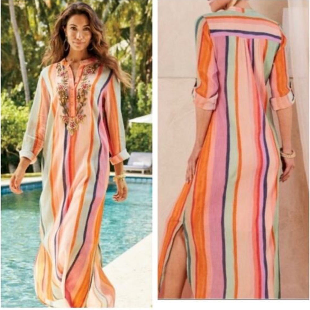 Colorful Striped Maxi Dress